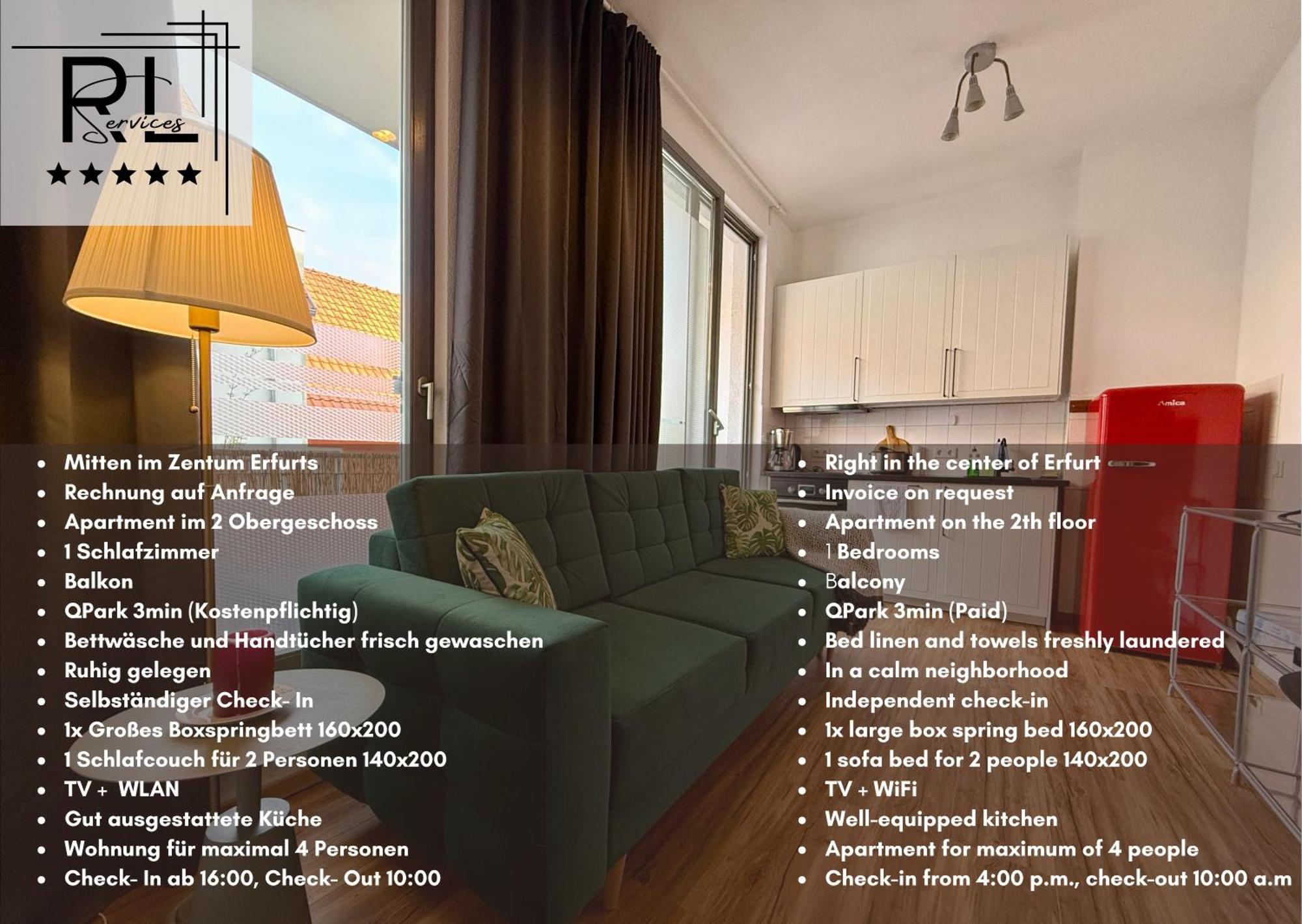 Balkon, Zentral, Modern, Erfurt City Eksteriør billede